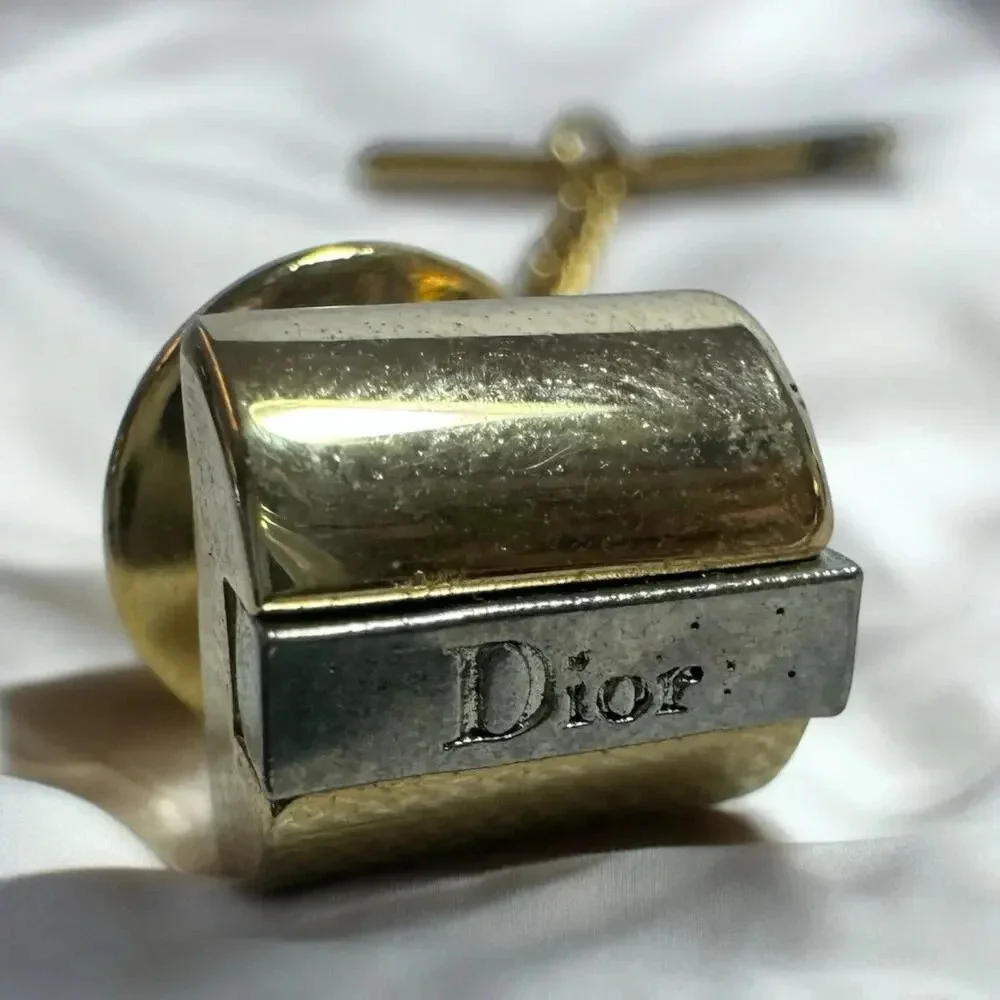 Vintage CHRISTIAN DIOR Gold Plates Men’s Tie Tack, Tie Clasp, Tie Pin